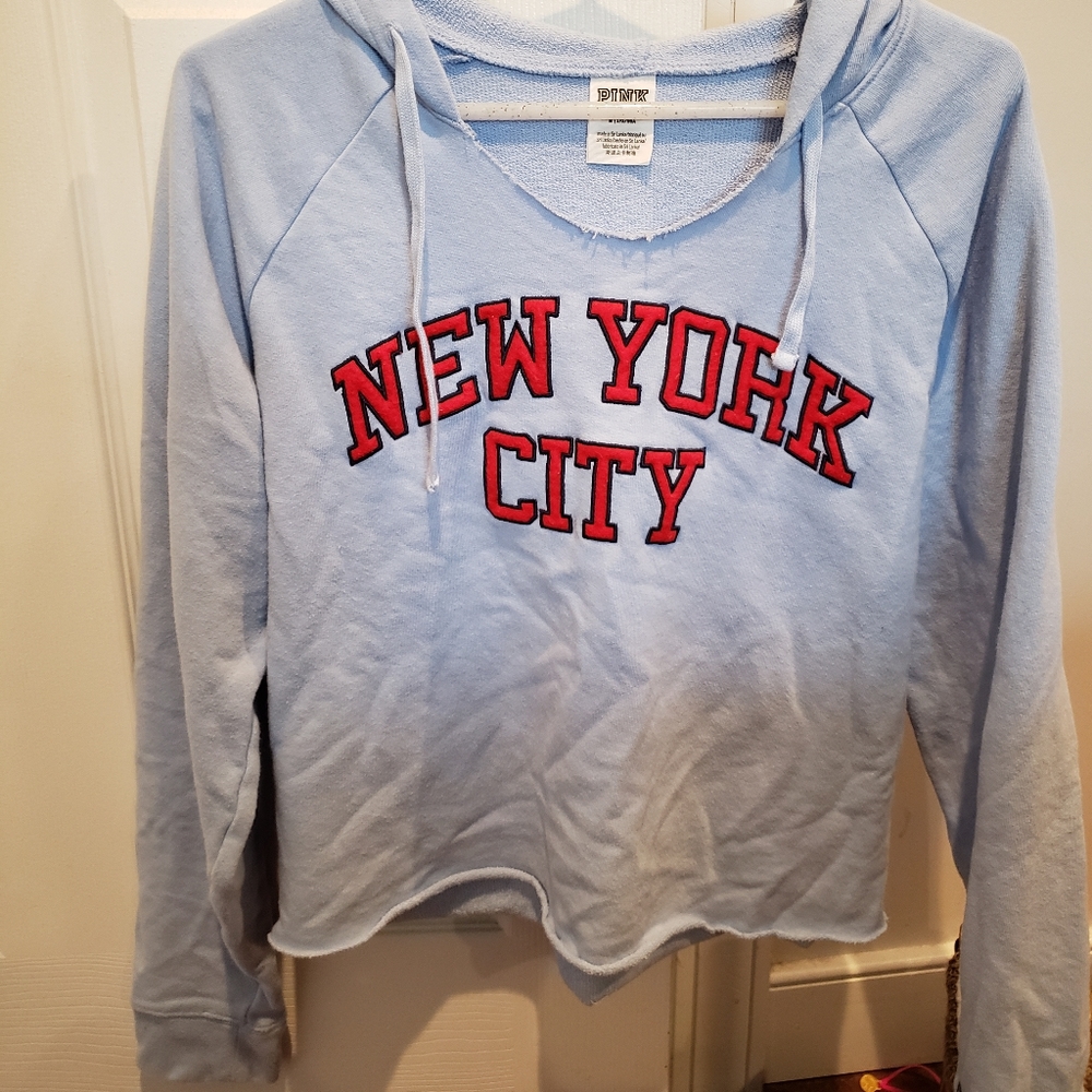 Pink VS Crop Sweatshirt